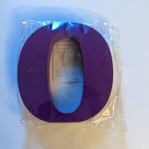 NWT Deep Purple Letter 'o' Wooden Sign Trend 2 Geo Pop Michael's Home Wall Decor